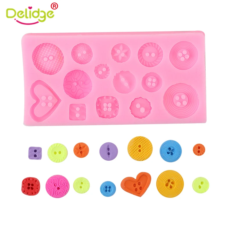 Delidge 1 шт. симпатичная силиконовая форма для шоколада с кнопками 3D помадки торта