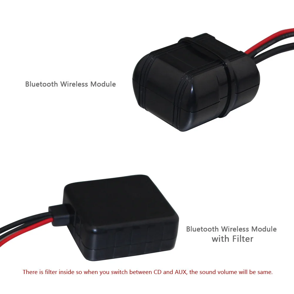 Модуль Bluetooth для автомобиля Lonleap для радиостерео BMW E60 с адаптером Aux-кабеля с фильтром беспроводного входа звука.