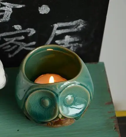 Home decor Ceramic owl decoration small flower pot home desktop planters shape symbol of wisdom|flower pot|small potowl planter |