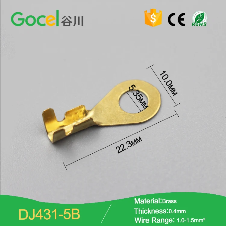 Кислотное маринование золотого цвета провода обжимной кольцевой клеммный DJ431-5B