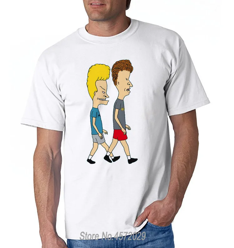 Beavis and ButtHead хард рок вечерние ТВ шоу Мужская черная футболка размеры от S до 3XL топы