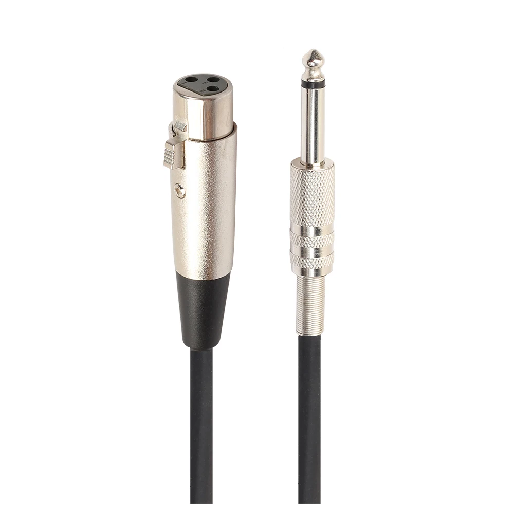 Top Deals XLR Female Socket to 6.35mm 1/4inch Mono Male Jack Shielded Plug Stereo Audio Cable Cord Wire for Mic Mixer Amplifie |