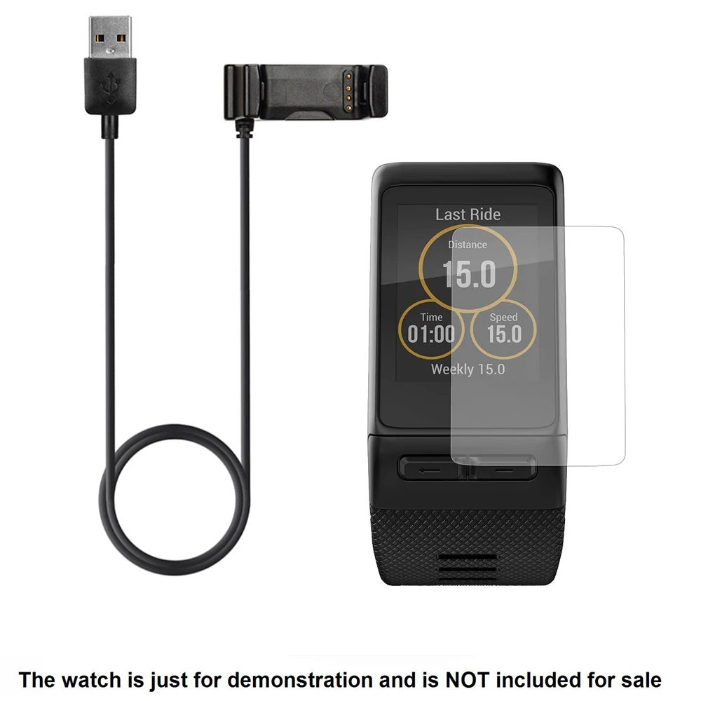 Защитная пленка для экрана + зарядный кабель USB кабели зарядки Garmin Vivoactive HR