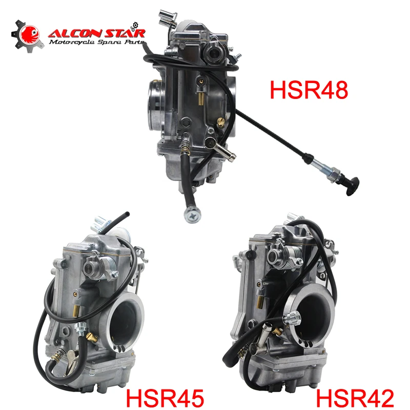 

Alconstar- HSR42 HSR45 HSR48 Motorcycle Mikuni Carburetor Pumper Carb for Harley EVO Twin Cam Sportster 883 Tour Glide Softail