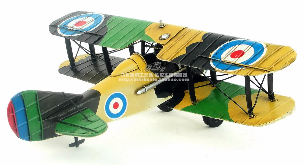 В британском стиле верблюд биплан Истребитель модель ретро креативный мини