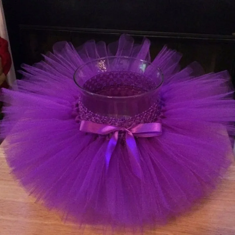 Милая вязаная юбка-пачка для маленьких девочек детские пушистые балетные юбки с