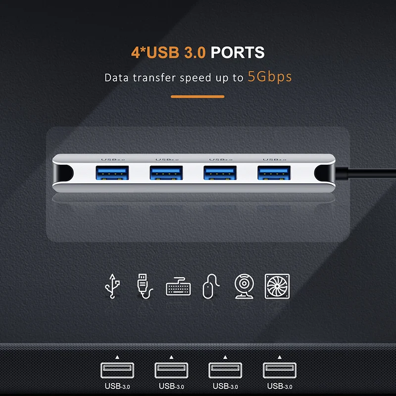USB C концентратор Cabletime 4 порта 3 0 Тип 1 сплиттер с PD для ноутбука MacBook Samsung Galaxy S9/S8/Note 9