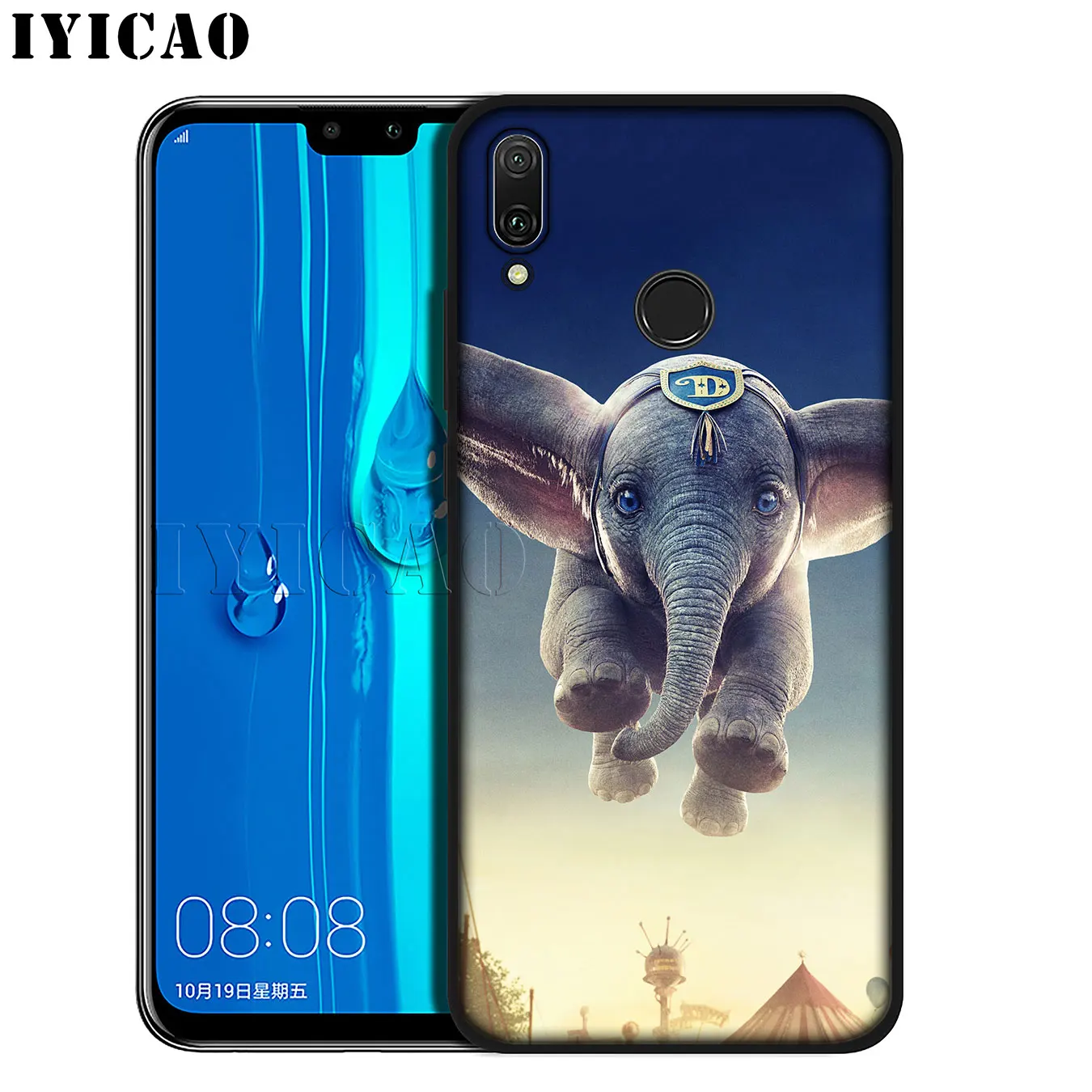 IYICAO Dumbo Слон Мягкий силиконовый чехол для телефона Huawei Mate 30 20 10 Pro Lite Nova 5I 4 3i 3 2i