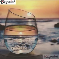 dispaint full squareround drill 5d diy diamond painting cup scenery embroidery cross stitch 3d home decor a12929