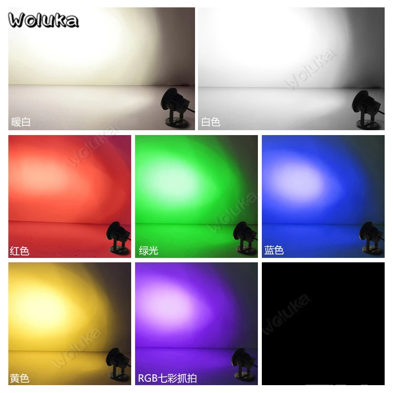 Наружная Водонепроницаемая RGB 3 Вт Светодиодная прожекторная лампа проекционный