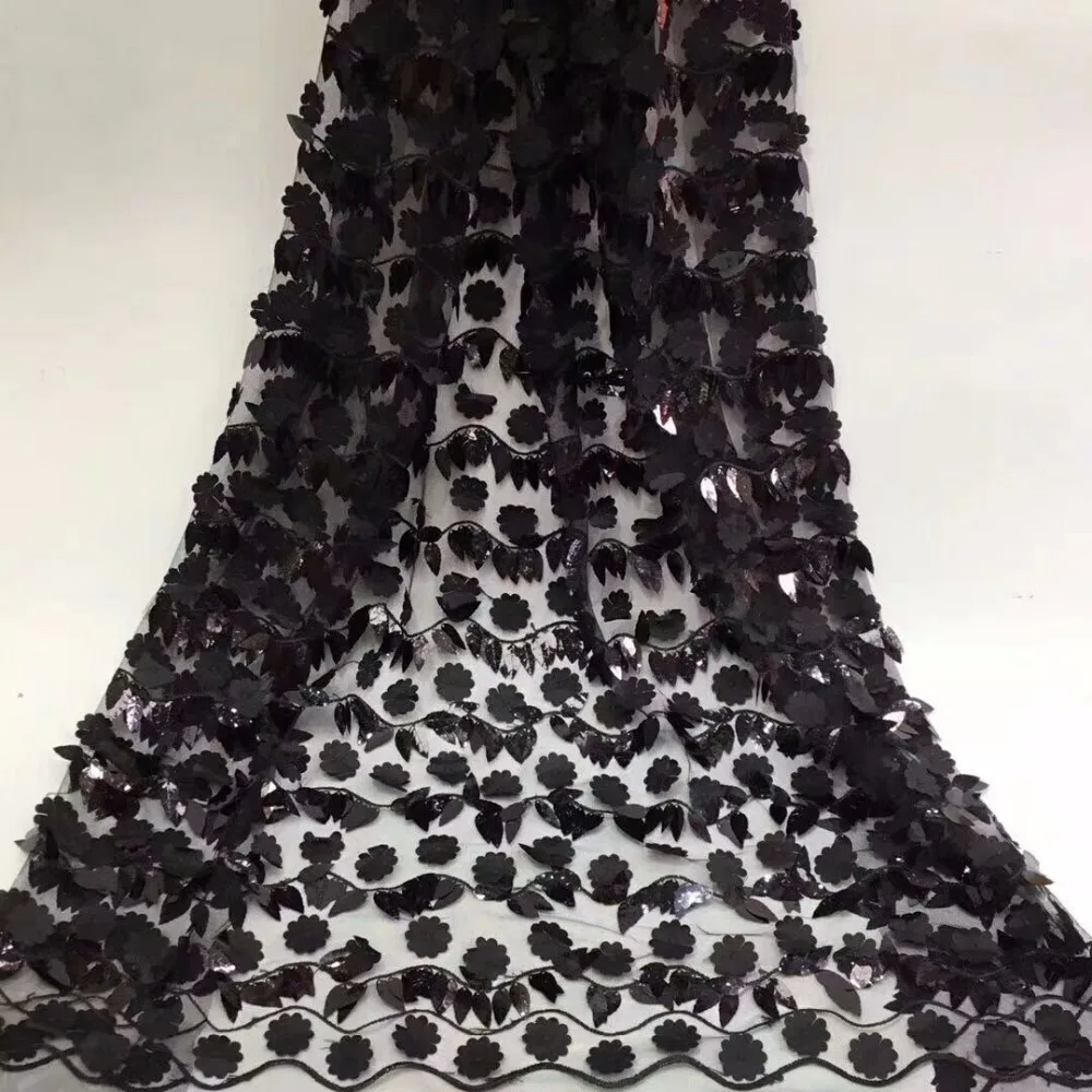 BlackFashion дизайн красивый африканский чистая кружево ткань с блестками 2019 самые