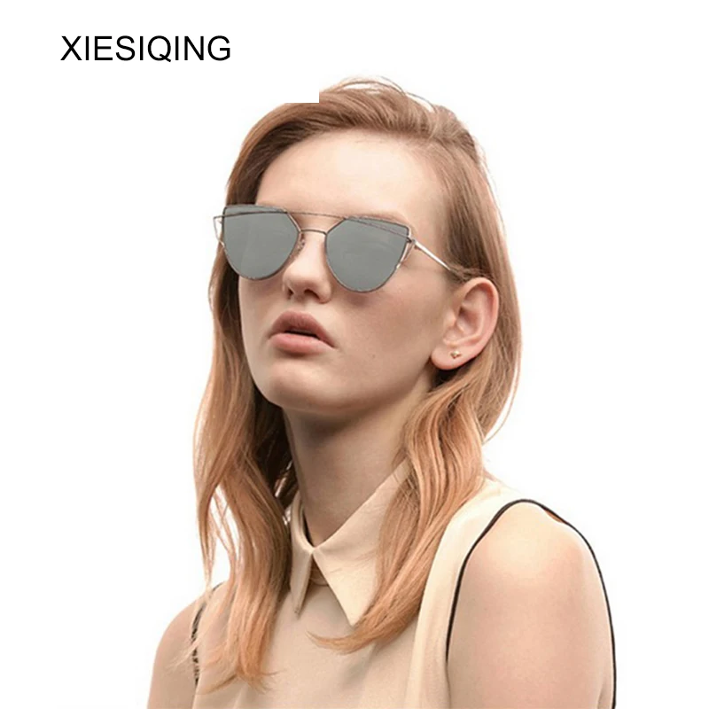 Женские зеркальные солнцезащитные очки XIESIQING винтажные брендовые дизайнерские