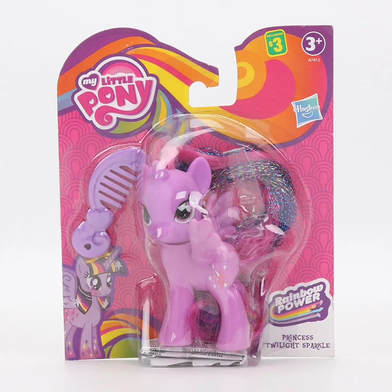 8 см игрушки My Little Pony Friendship is Magic Пинки Пай Радуга Дэш Флаттершай Songbird Serenade ПВХ фигурка модель - Цвет: purple pony purple