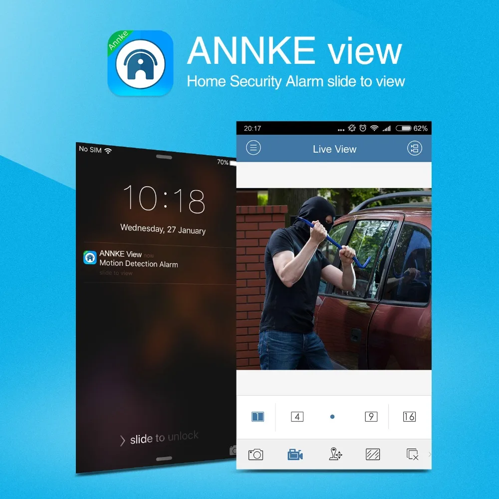 ANNKE 5in1 CCTV Системы 8 канальный сетевой видеорегистратор 1MP H.264 + видеонаблюдения s