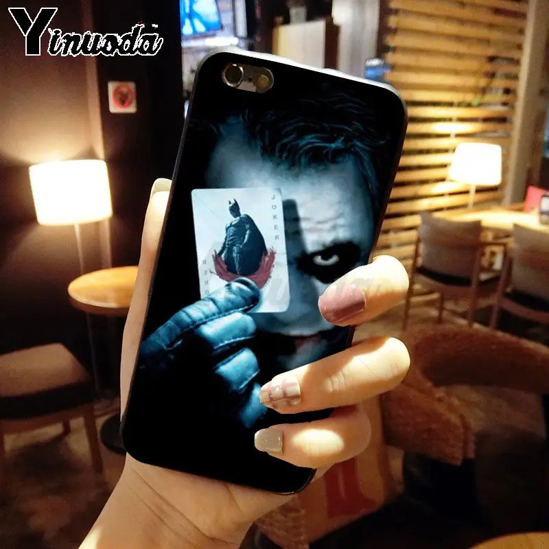 Yinuoda Crazy batman Joker тату дизайн протектор чехол для телефона iPhone 6S 6plus 7 7plus 8 8Plus X Xs MAX 5 5S