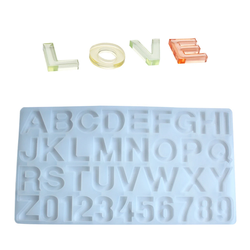 

Letter & Number DIY Epoxy Jewelry Silicone Mould Necklace Pendant Molds Ornaments Accessories Tools Candy Soap Chocolate Mold