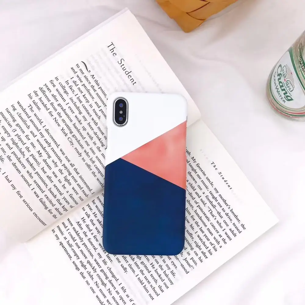 Простая проверка Полужесткий Чехол для iPhone11 Pro Xsmax XR 8plus 6s 7 P жесткий пластиковый