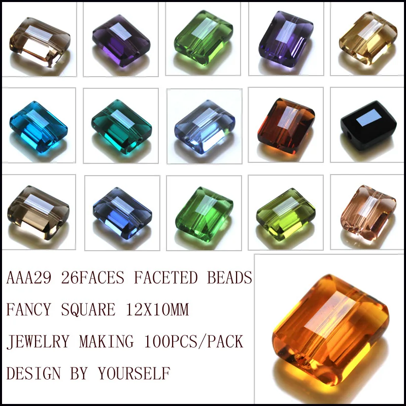 100 шт. прямоугольные бусины для изготовления ювелирных изделий 12 х10 мм|stone