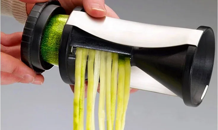 Кухня комнаты Spirelli Терка для овощей Julienne спираль Удобная ломтерезка овощи Spiralizer