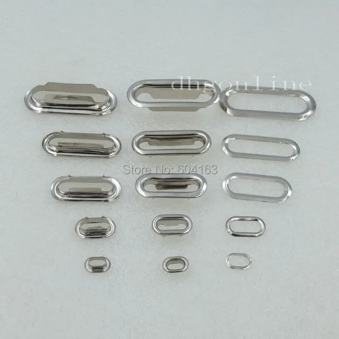 60 штук 25 мм x 7 мм 1" 0,28" Овальные металлические люверсы для холста, одежды из кожи, с самозакрывающейся пряжкой для кошелька.
