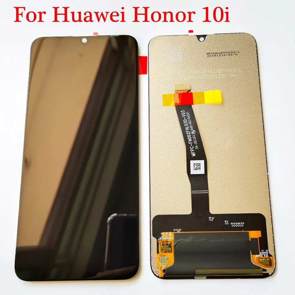 Черный 6,21 дюймов для huawei Honor 10i HRY-LX1T ЖК-дисплей кодирующий преобразователь сенсорного экрана в сборе запасные части