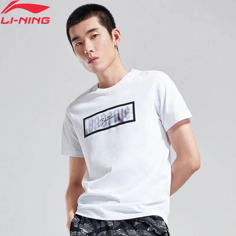 (Break Code) мужские футболки для баскетбола Li-Ning BAD FIVE Спортивная футболка из хлопка и