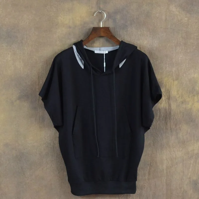 2017 новые осенние свободные водолазки с коротким рукавом мужские толстовки и