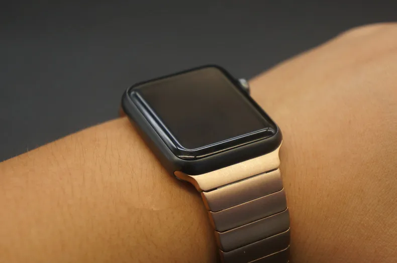 Роскошный браслет с замком-бабочкой из нержавеющей стали ремешок для часов Apple