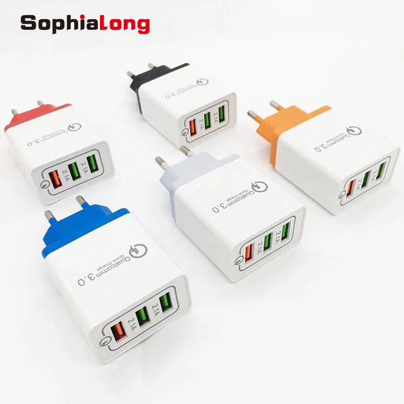Быстрая зарядка 3 0 2 USB зарядное устройство 5.1A Max для iPhone Xiaomi samsing Huawei QC быстрой