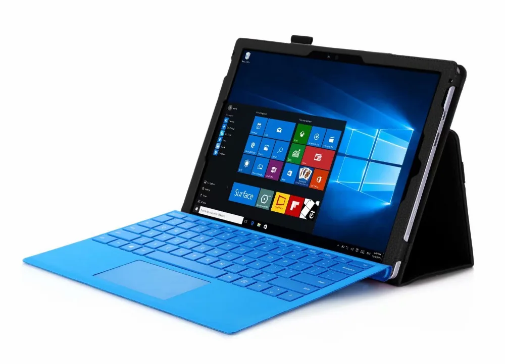 Rotating leather Case with Wallet Pocket Hand Strap Auto Sleep/Wake Function for Microsoft Surface Pro 6 5 4 3 | Компьютеры и офис