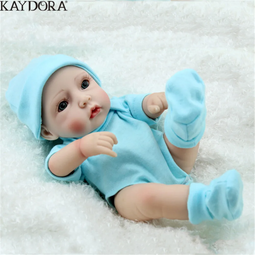 KAYDORA Детская кукла игрушка 10 дюймов винил боди Reborn мини силиконовые куклы для - Фото №1