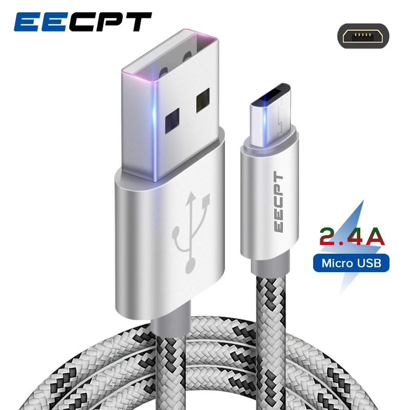 Кабель Micro USB EECPT для быстрой зарядки Samsung S7 S6 Xiaomi Redmi 4 Note 5 Android|Кабели мобильных
