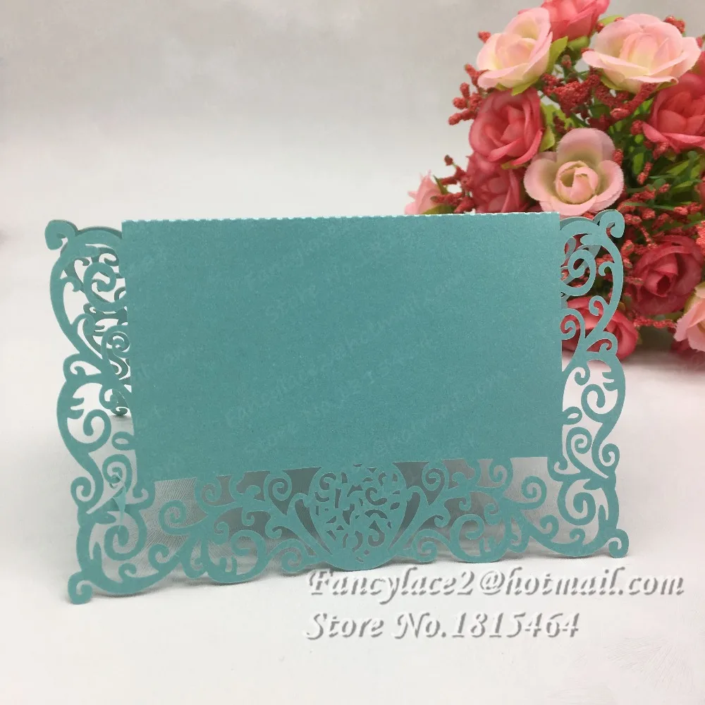 50 шт цветок классическое место имя карты бумага вино стеклянная чашка стол