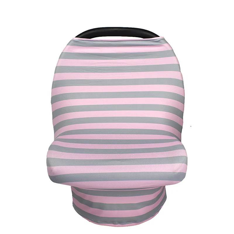 pink gray Чехол для кормления грудью, мягкий хлопок, детское автокресло, коляска, навес, корзина для покупок, шарф, светильник, одеяло, чехол для коляски - Цвет: pink gray