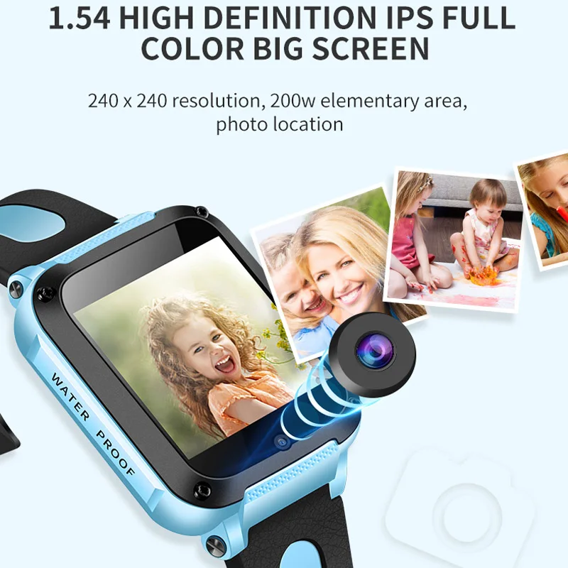 Детские Смарт-часы с GPS водонепроницаемые наручные часы функцией отслеживания