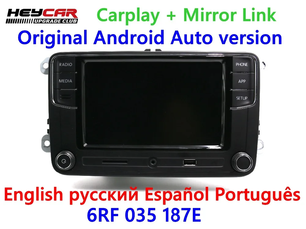 Android Авто CarPlay APP R340G RCD330 RCD330G Plus Автомагнитола для VW Golf 5 6 Jetta MK5 MK6 CC Tiguan Passat Polo 6RF 035 187E