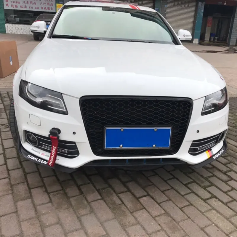 Передняя решетка Sport Hex Mesh Honeycomb Hood Gloss для Audi A4/S4 B8 2009 2010 2011 2012 For RS4 Style Black|Гоночные