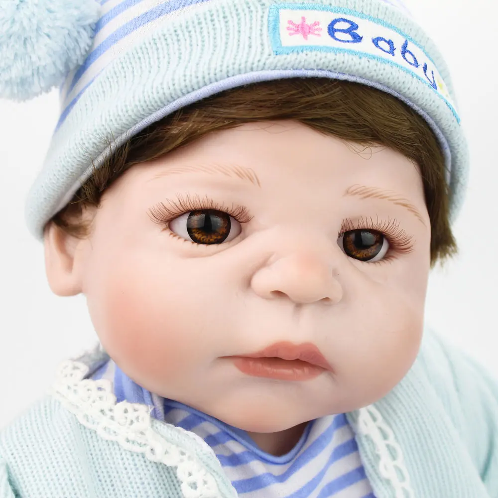 55 см Reborn Детские куклы подарок детям \ мальчик кукла реборн 22 дюймов всего тела