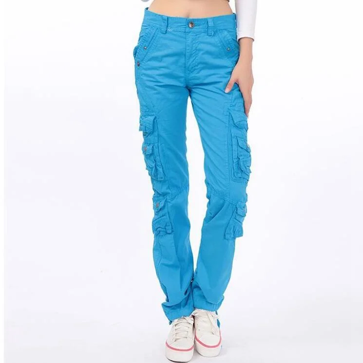 Брюки карго #0905 черные в стиле хип хоп женские повседневные для бега уличная