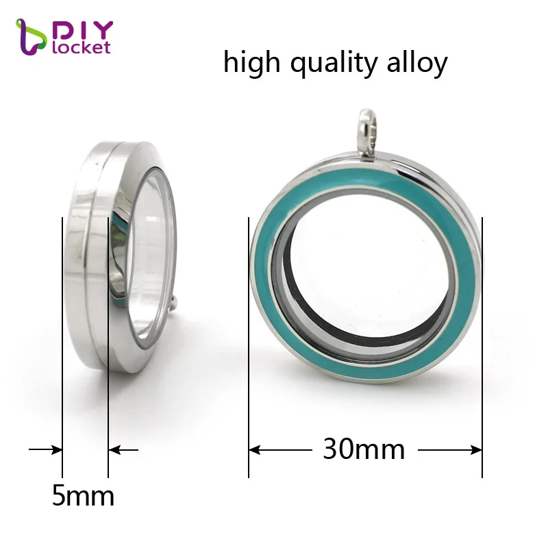 Diylocket 30 мм круглая витая стеклянная плавающая подвеска медальон живая память