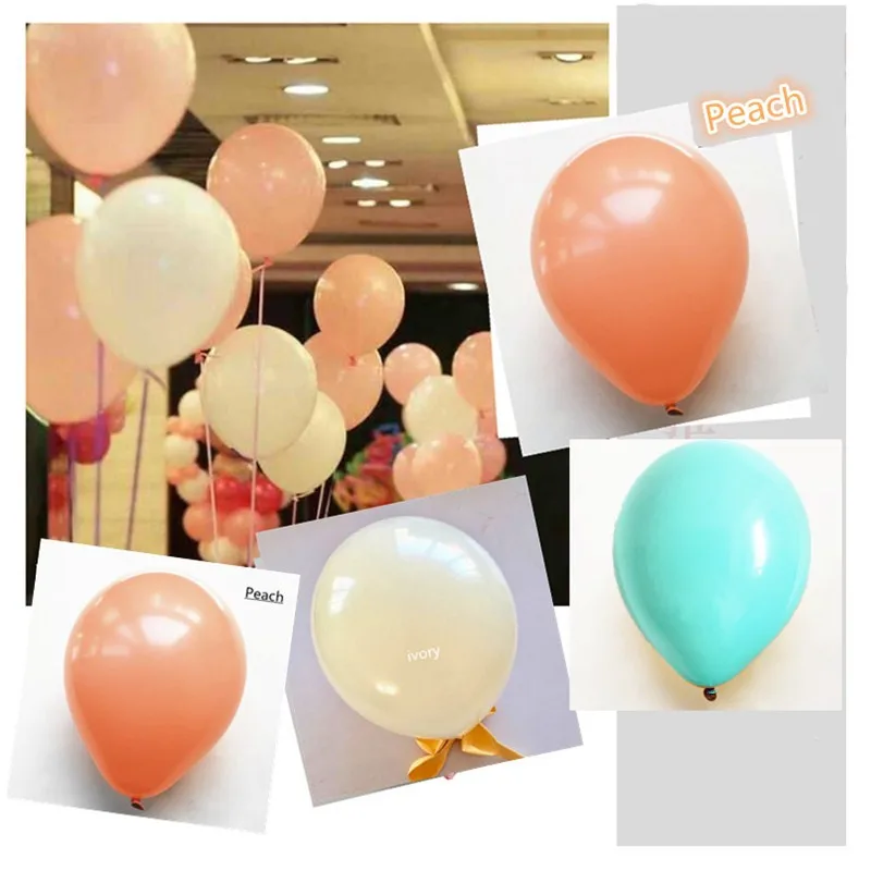 20 шт./лот латексные шары воздушный шар на день рождения свадьба globos слоновая кость белый розовый персик Бирюзовый мятный зеленый цвет баллоны с гелием Рождество