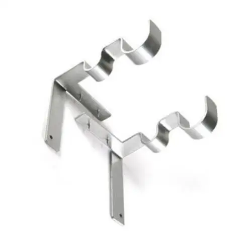 Серебристый 2 X карниз для карниза Kwik, держатель карниза для карниза, высокое качество - Цвет: Серебристый