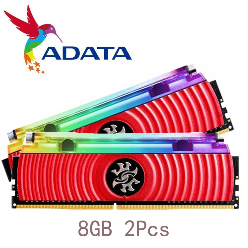 Память ADATA XPG D80 для ПК модуль ОЗУ память 16 Гб 2x8 ГБ двухканальная DDR4 PC4 3200 МГц 3000 DIMM