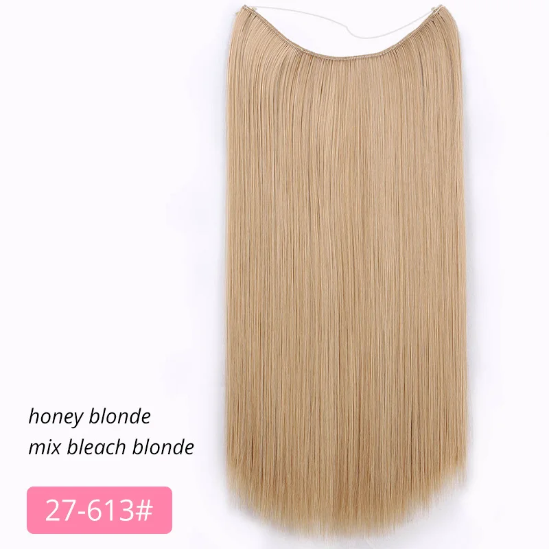 27-613 AISI BEAUTY, невидимая проволока, без зажимов, для наращивания волос, секретная Рыбная линия, шиньоны, шелковистые, прямые, настоящие, натуральные, синтетические - Цвет: 27-613