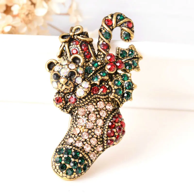 Новый дизайн винтажные рождественские булавки и броши для женщин девушек