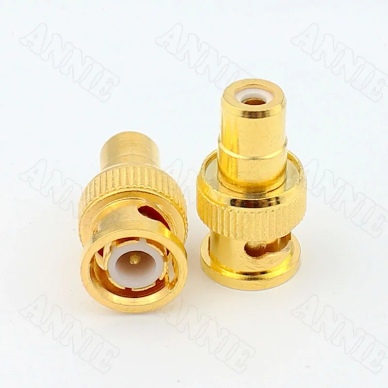 

100 шт./лот BNCJ/RCAK позолоченный аудиоконвертер BNC Male/RCA Female AV Socket