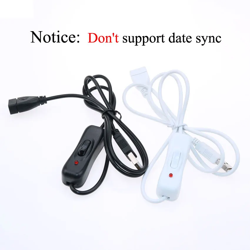 USB кабель юси, новинка, 1 м, USB 2,0 A, удлинитель для мужчин и женщин, черный и белый кабель с переключателем, кабель-светильник