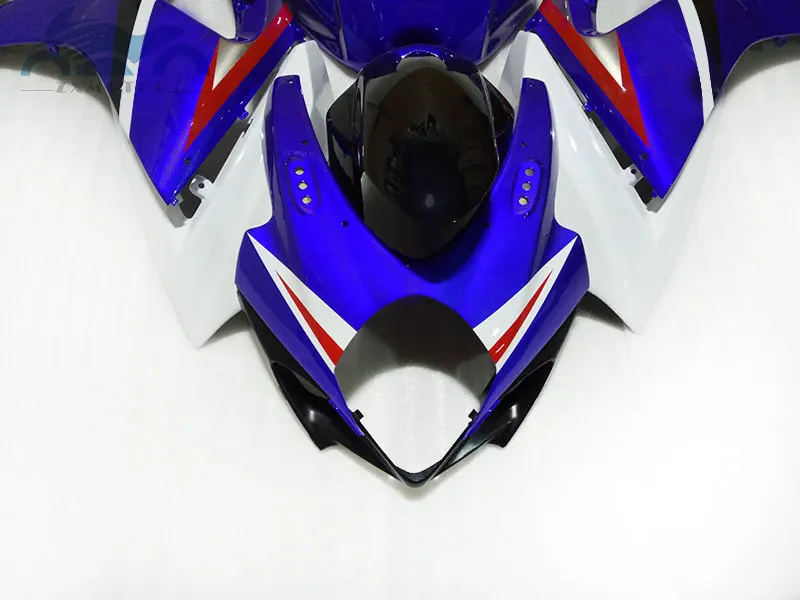 Бесплатный пользовательский обтекатель набор для Suzuki GSXR 1000 2007 2008 K7 K8 мотор улица обтекатели комплект 07 08 Белый Синий послепродажный