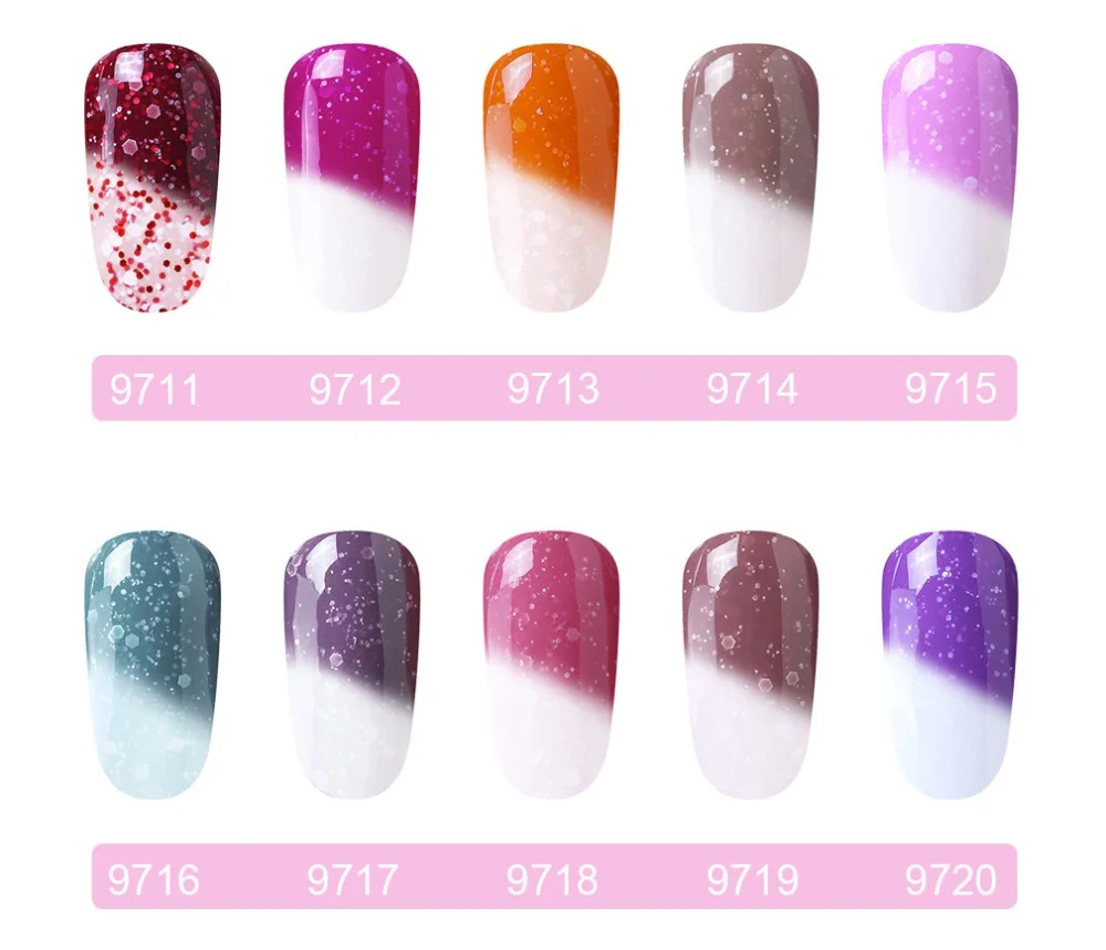 Belen 7 мл Гель-лак Снежный термальный Хамелеон Изменение температуры УФ светодиодный замочить от длительного Vernis Гель-лак DIY Дизайн ногтей