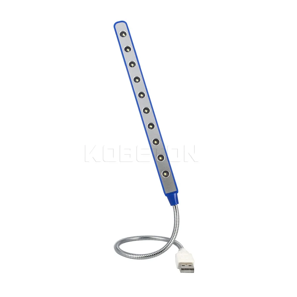 Гибкий ультра яркий мини-светильник kebidumei с 10 светодиодами USB светильник